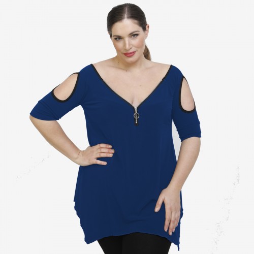 A22-123ATF Alpha blouse - Royal Blue