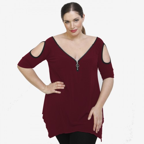 A22-123ATF Alpha blouse - Bordeaux
