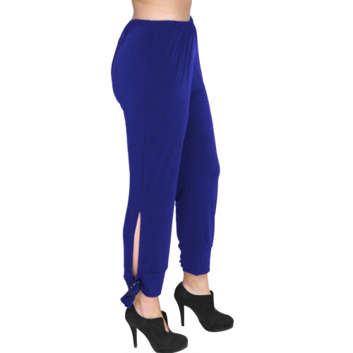 B19-151 Fitted capri pants - Royal Blue