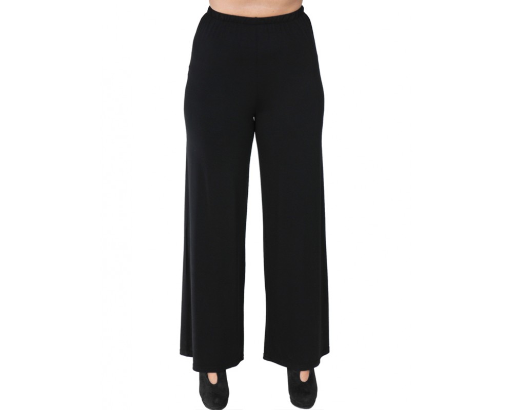 B19-167 Fitted culuotte - Black Plus Size