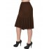 B19-168 Evaze fitted skirt with ruffles - Brown
