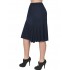 B19-168 Evaze fitted skirt with ruffles - Navy Blue