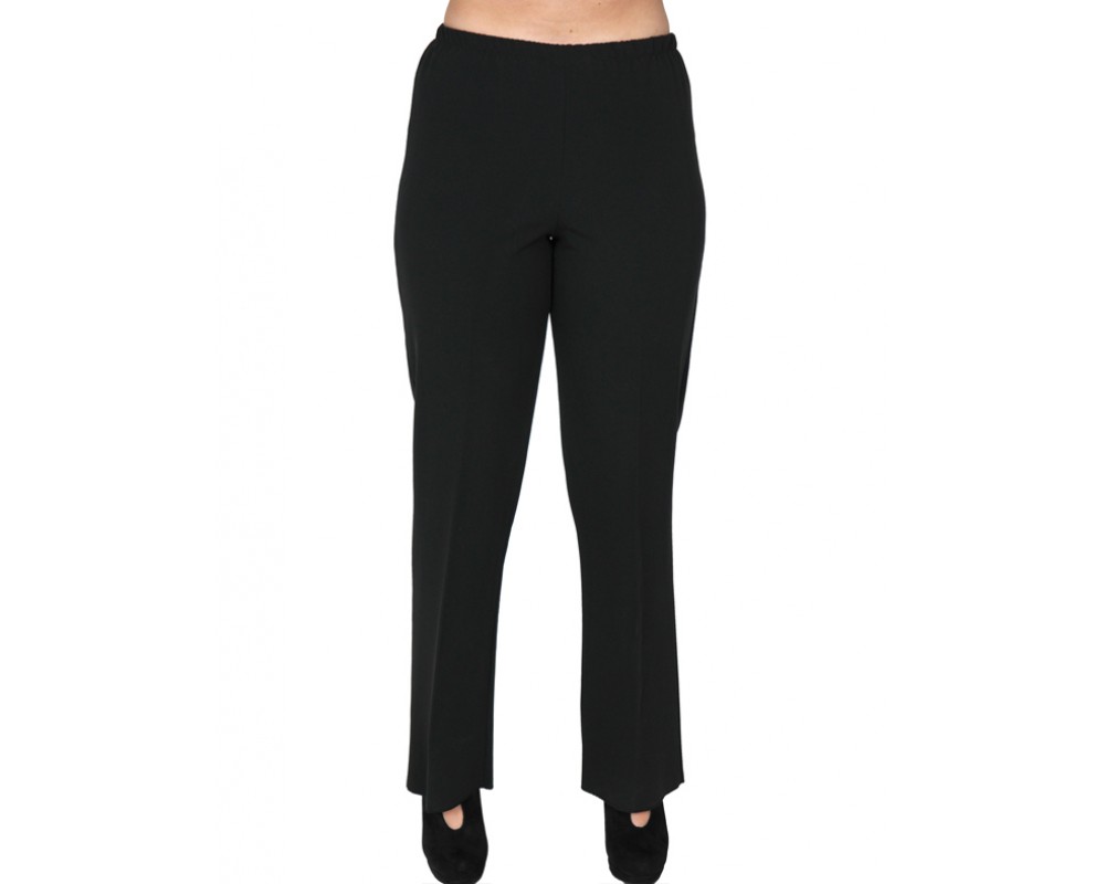 B19-752 Fitted trousers - Black Plus Size