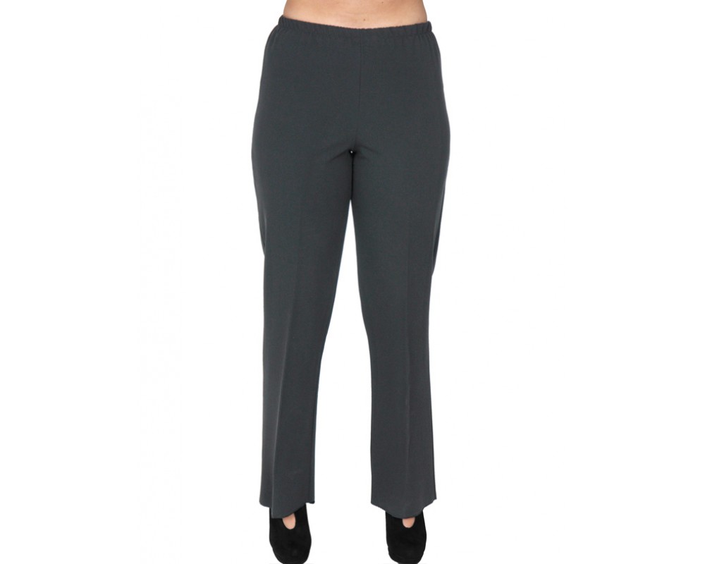 B19-752 Fitted trousers - Grey Plus Size