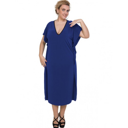 A20-133 Bat Sleeve Dress - Royal Blue