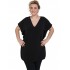 A20-134 Bat Sleeve Blouse - Black