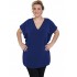 A20-134 Bat Sleeve Blouse - Royal Blue