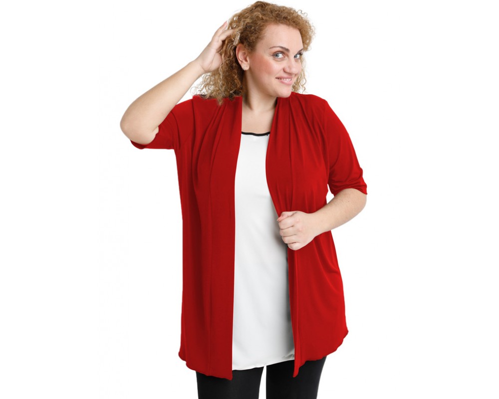 A20-140 Classic cardigan - Bordeaux Plus Size