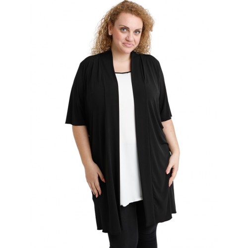 A20-142 Classic long cardigan - Black