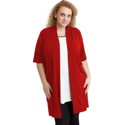 A20-142 Classic long cardigan - Bordeaux