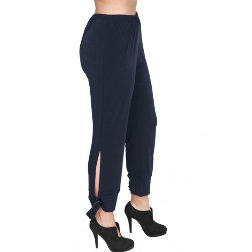 A20-151 Fitted capri pants - Navy Blue
