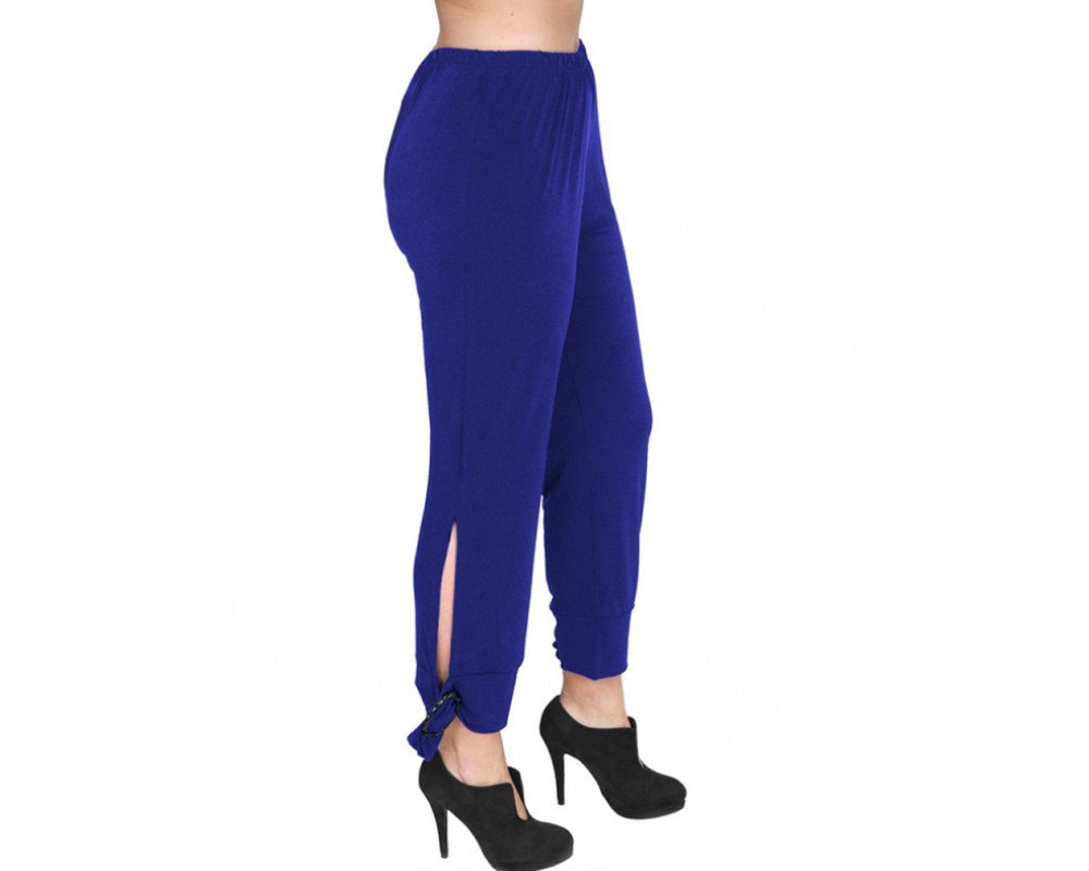 A20-151 Fitted capri pants - Royal Blue Plus Size