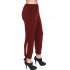 A20-151 Fitted capri pants - Bordeaux