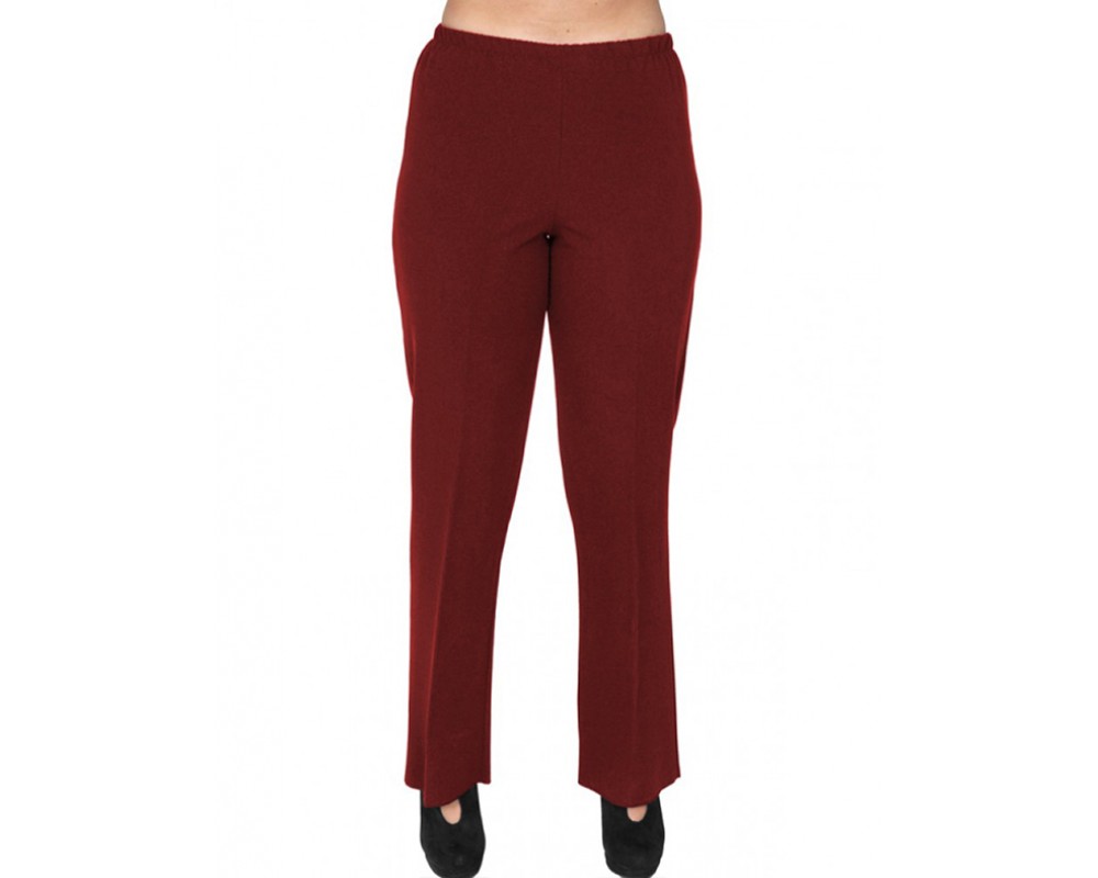 A20-152 Fitted pants - Bordeaux Plus Size