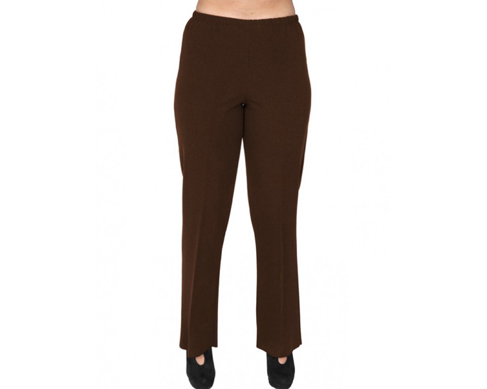 A20-152 Fitted pants - Brown Plus Size