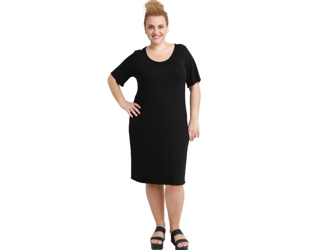 A20-200V Classic dress - Black Plus Size