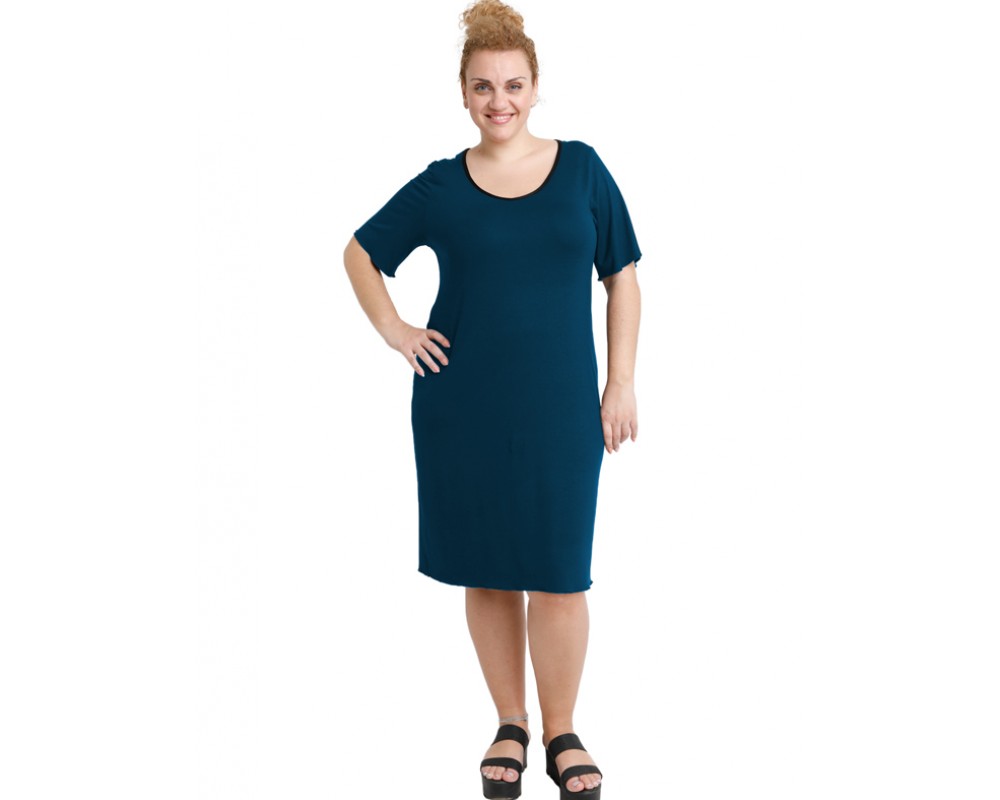 A20-200V Classic dress - Petrol Plus Size