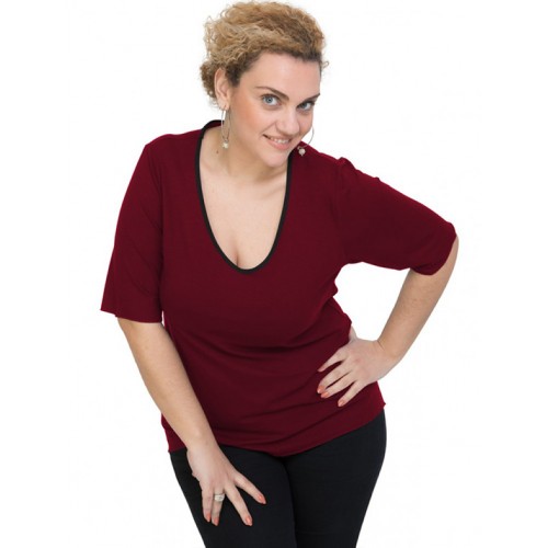 A20-208V Classic blouse - Bordeaux