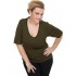 A20-208V Classic blouse - Dark khaki