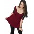 A20-213 Alpha blouse with lace shoulders - Bordeaux