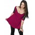 A20-213 Alpha blouse with lace shoulders - Fuchsia