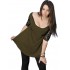 A20-213 Alpha blouse with lace shoulders - Dark khaki