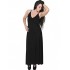 A20-223FB Long dress top - Black