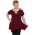 A20-222A Alpha blouse with hole on the neck - Bordeaux