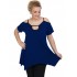 A20-222A Alpha blouse with hole on the neck - Royal Blue