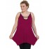A20-222AB Alpha blouse with hole on the neck top - Fuchsia