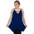 A20-222AB Alpha blouse with hole on the neck top - Royal Blue