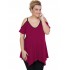 A20-223A Alpha blouse with V neck - Fuchsia