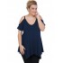 A20-223A Alpha blouse with V neck - Navy Blue