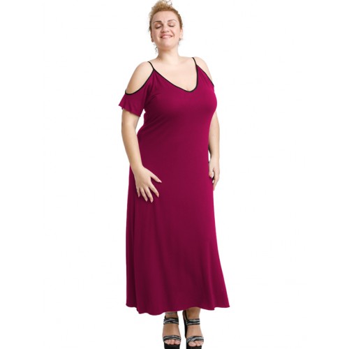 A20-223F Long dress - Fuchsia