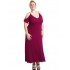 A20-223F Long dress - Fuchsia