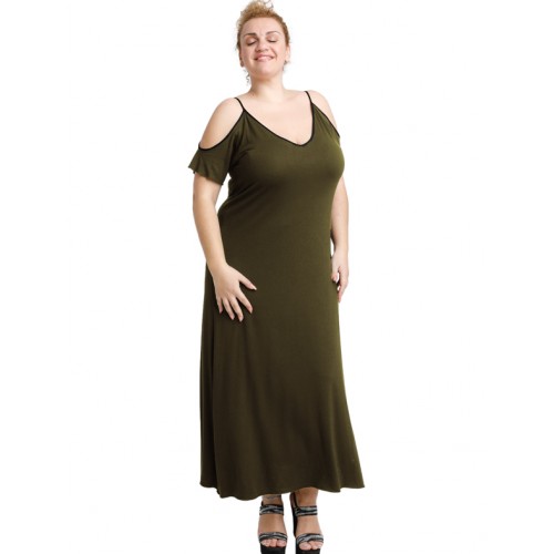 A20-223F Long dress - Khaki