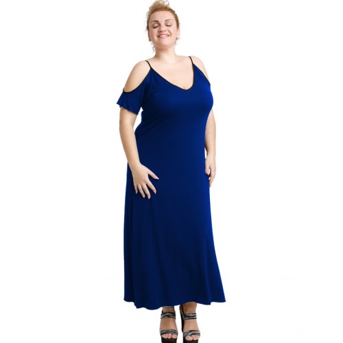 A20-223F Long dress - Royal Blue