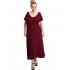 A20-223FK Long dress - Bordeaux