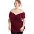 A20-224 Raglan strapless blouse - Bordeaux