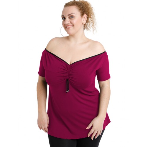 A20-224 Raglan strapless blouse - Fuchsia