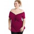 A20-224 Raglan strapless blouse - Fuchsia