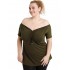 A20-224 Raglan strapless blouse - Khaki