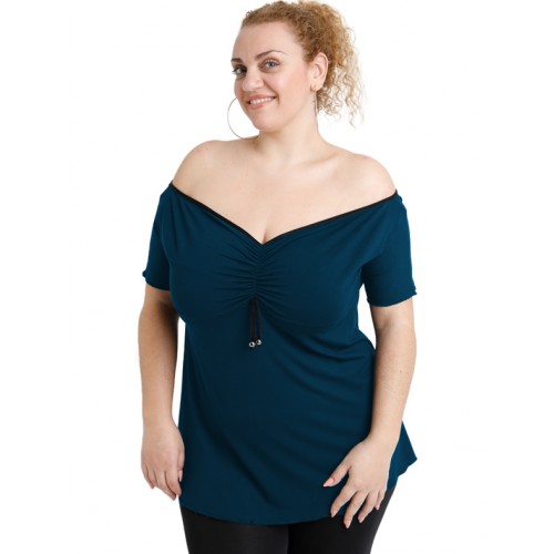 A20-224 Raglan strapless blouse - Petrol
