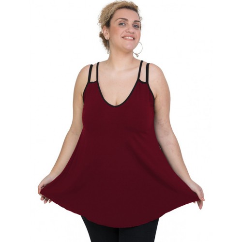 A20-227R Alpha blouse top - Bordeaux