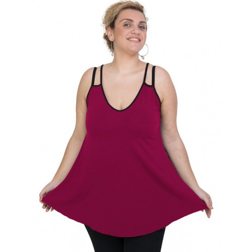 A20-227R Alpha blouse top - Fuchsia