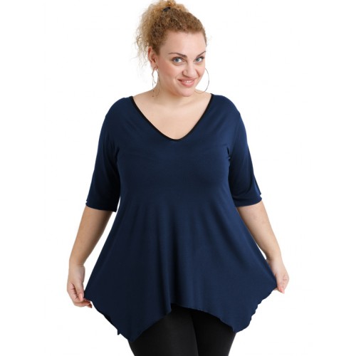 A20-228V Alpha blouse - Navy Blue