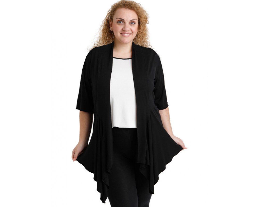 A20-241 Alpha cardigan - Black Plus Size