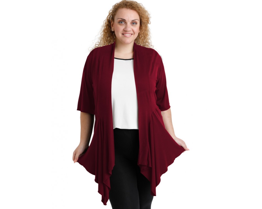 A20-241 Alpha cardigan - Bordeaux Plus Size