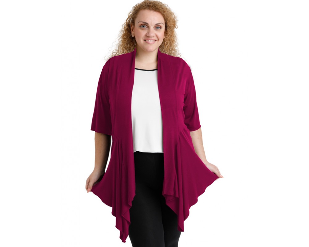 A20-241 Alpha cardigan - Fuchsia Plus Size