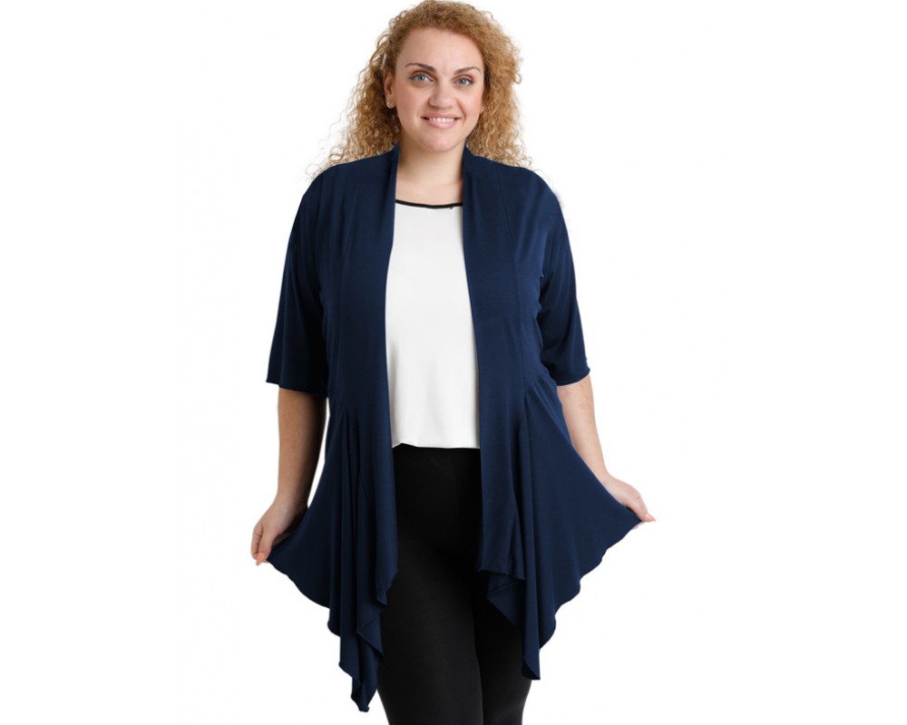 A20-241 Alpha cardigan - Navy Blue Plus Size